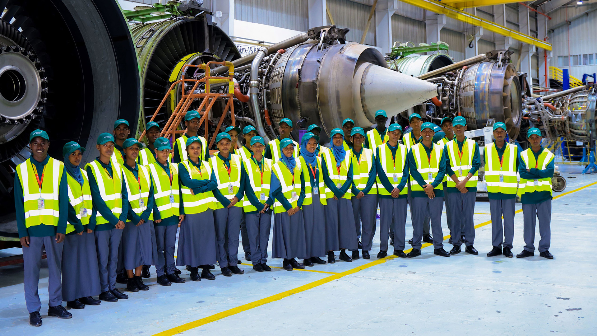 STEM School students visit Ethiopian Airlines’ maintenance, repair and overhaul facility, August 1, 2026.