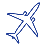 Icon of commercial airplane